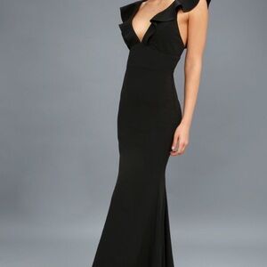 Lulus Perfect Opportunity Black Maxi Dress in Black